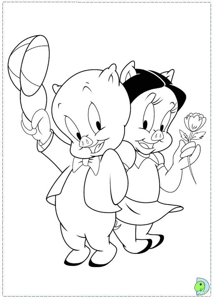 engaging porky pig coloring pages printable jpg