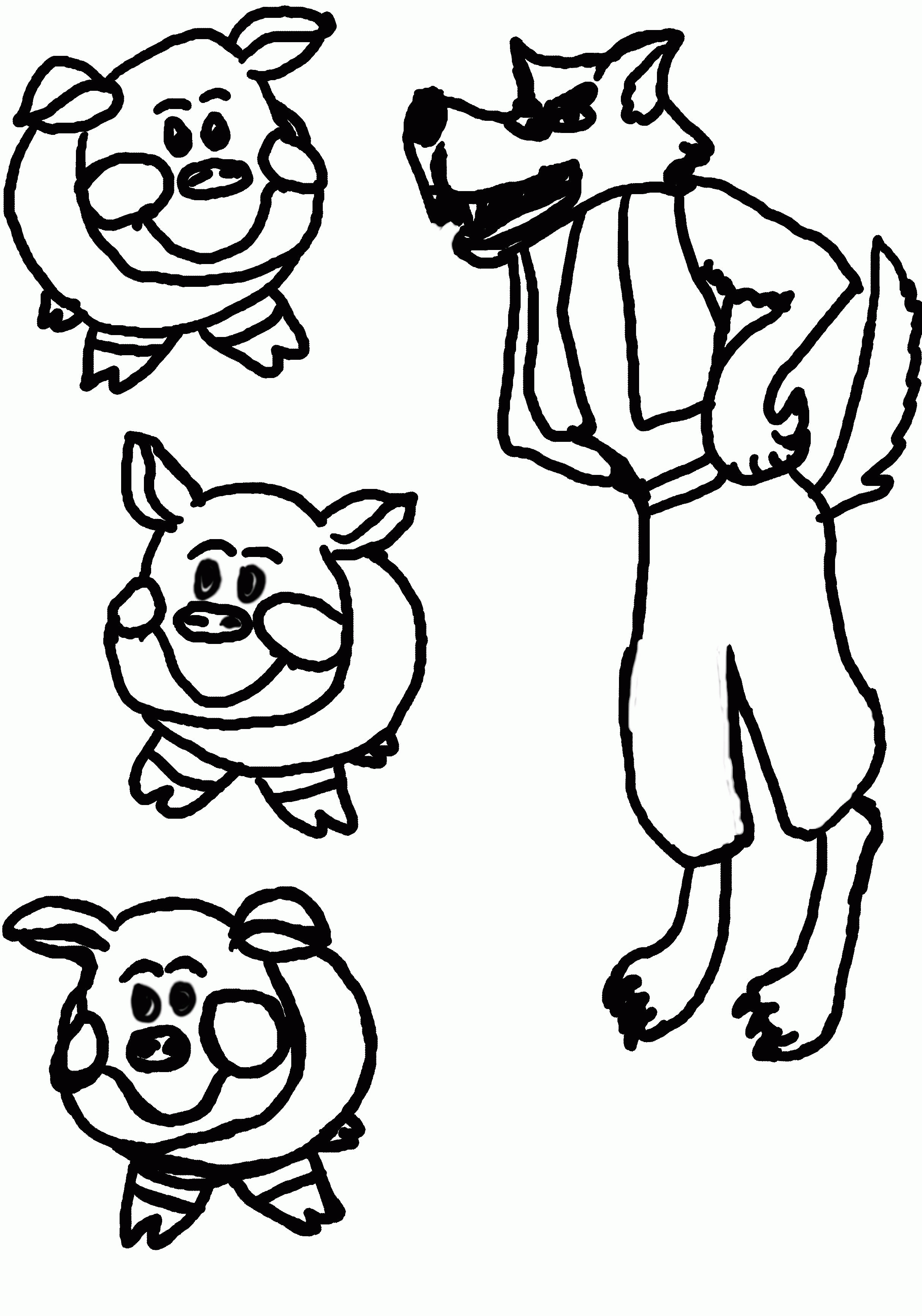 cheerful cartoon pig coloring pages printable jpg