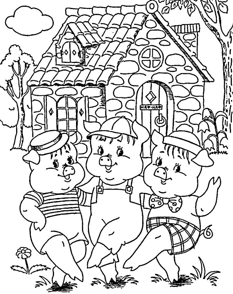 fun cartoon pig coloring pages printable jpg