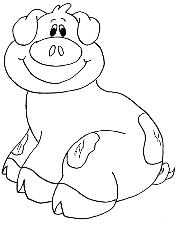 relaxing cartoon pig coloring pages printable jpg