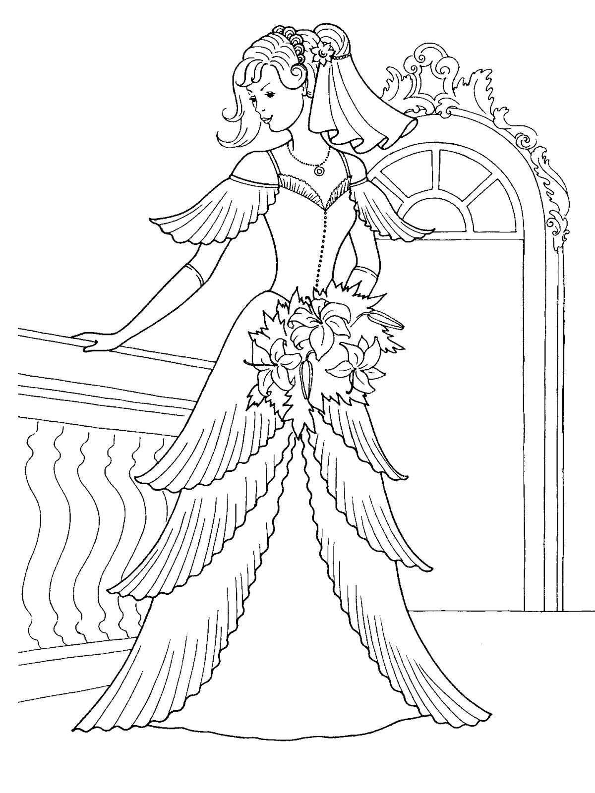 detailed all princesses coloring pages printable jpg