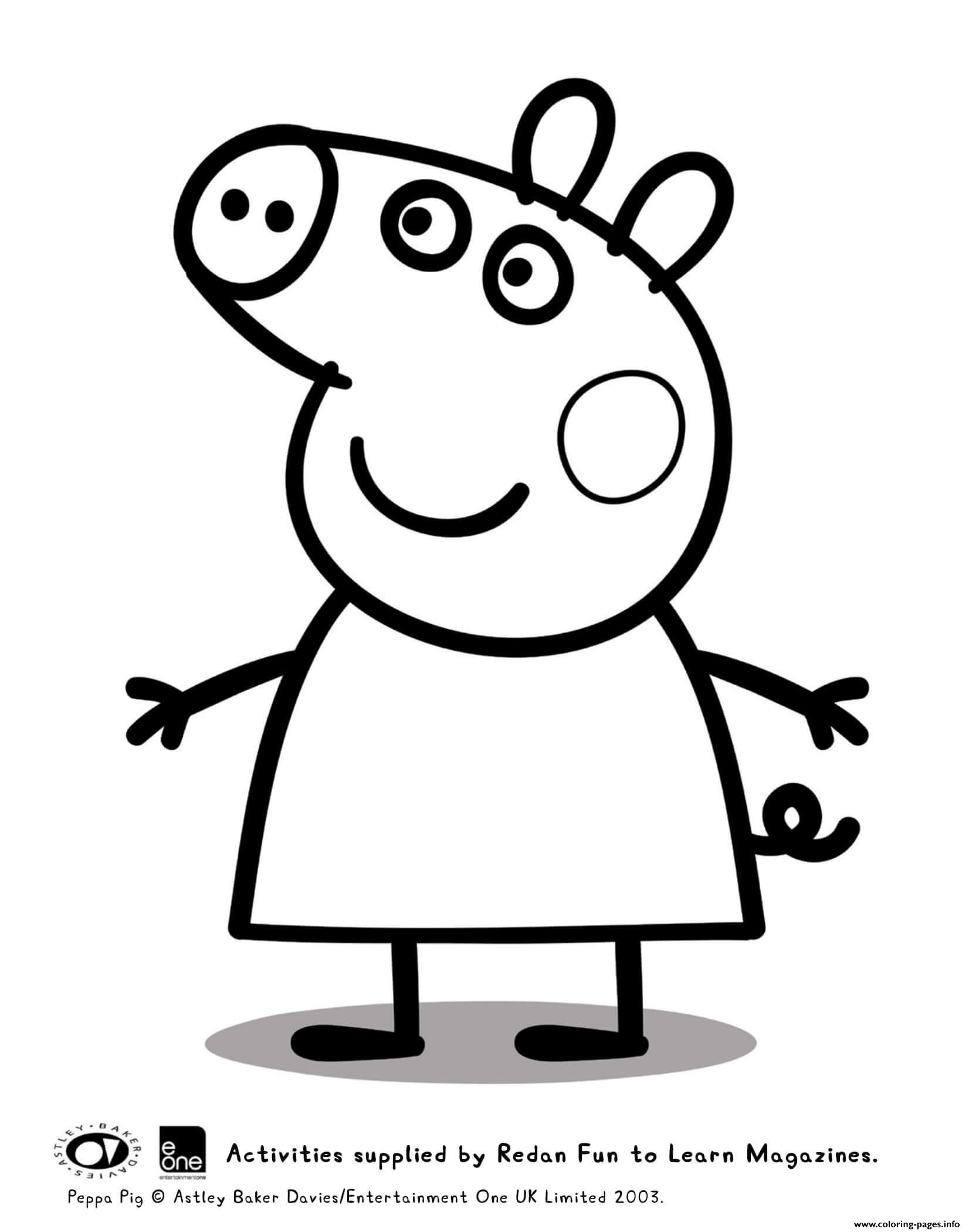 cute cartoon pig coloring pages printable jpg