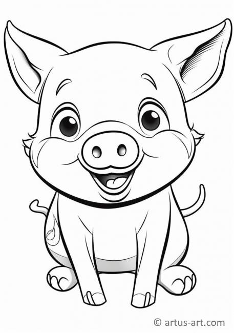 top simple pig coloring pages printable jpg