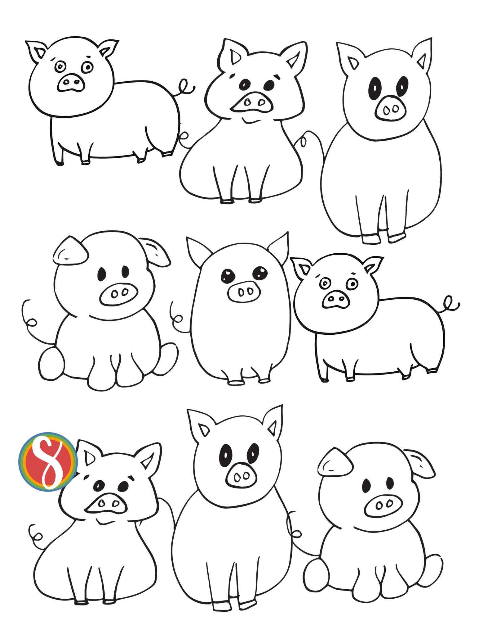 new pig coloring pictures printable jpg