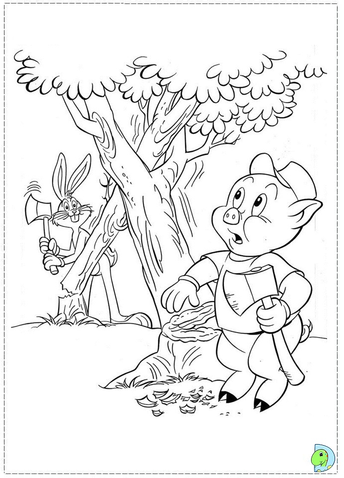 downloadable porky pig coloring pages printable jpg