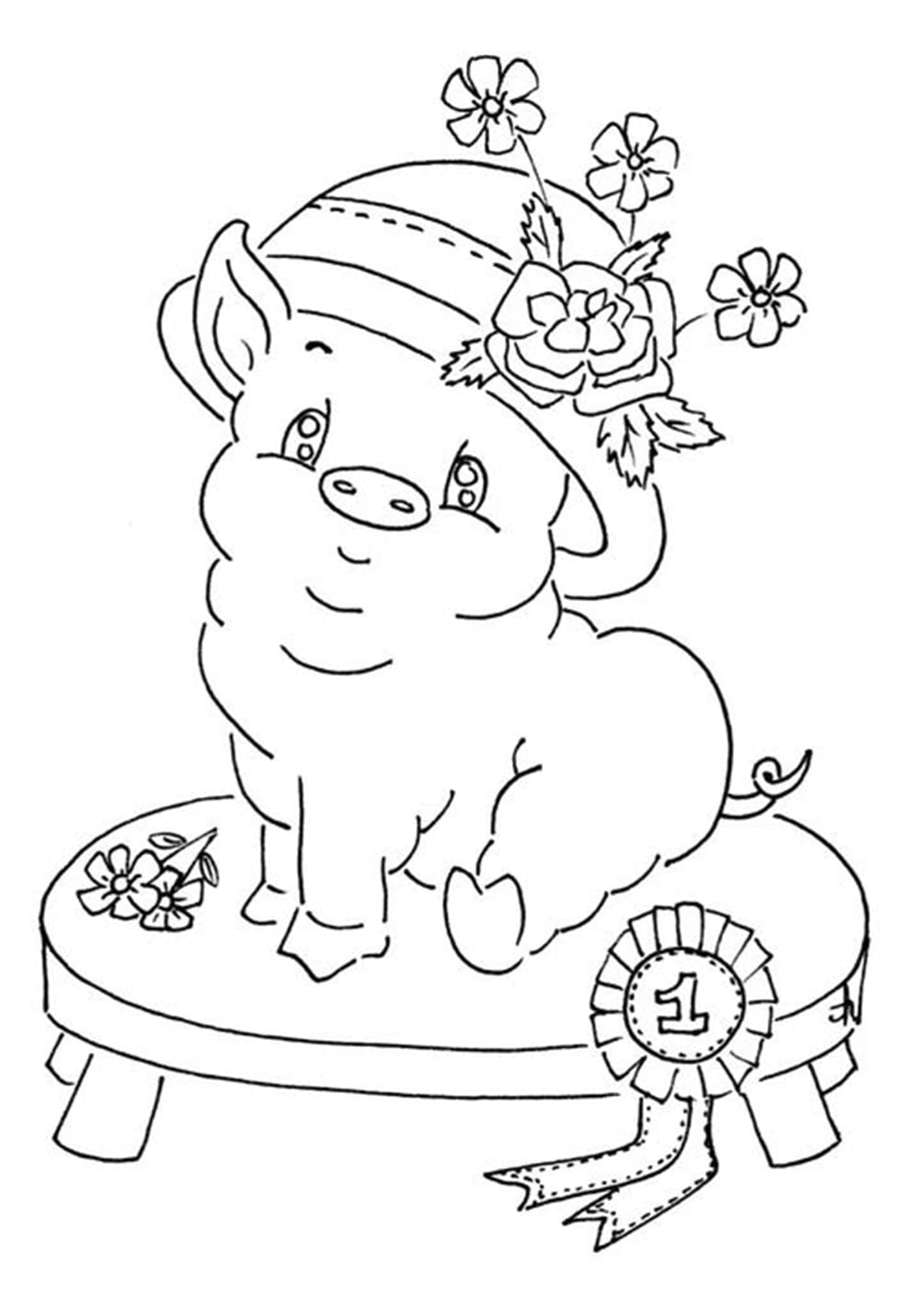 funtastic cartoon pig coloring pages printable jpg