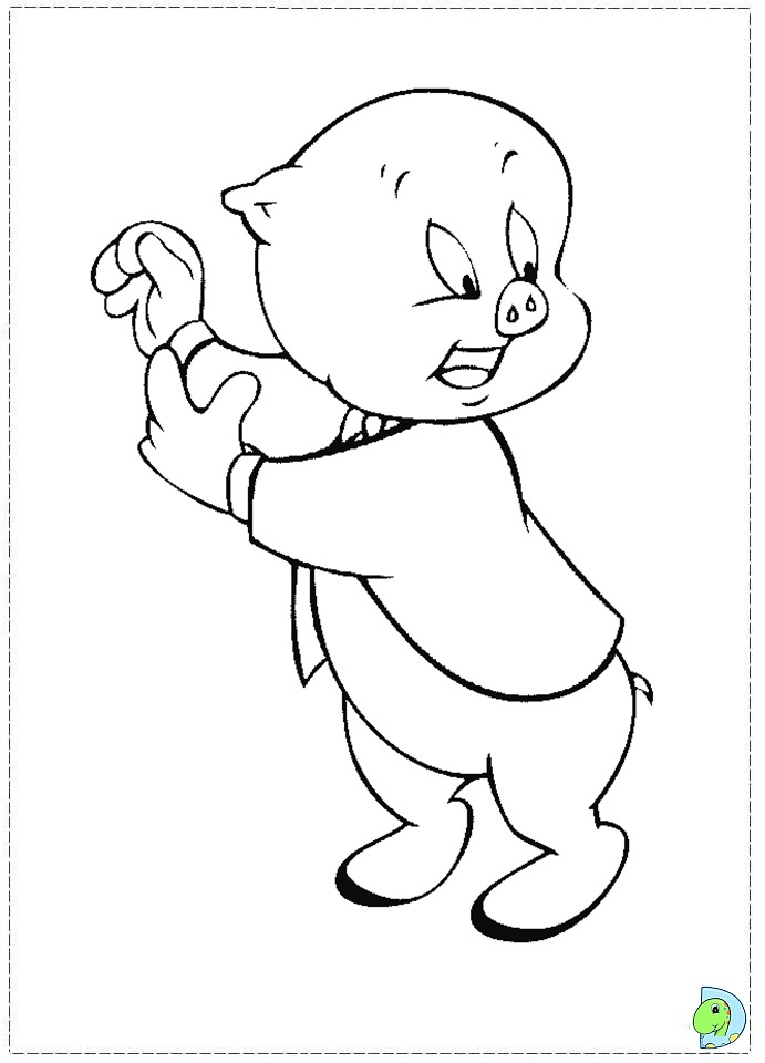 top porky pig coloring pages printable jpg