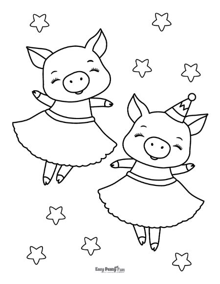 trendy simple pig coloring pages printable jpg