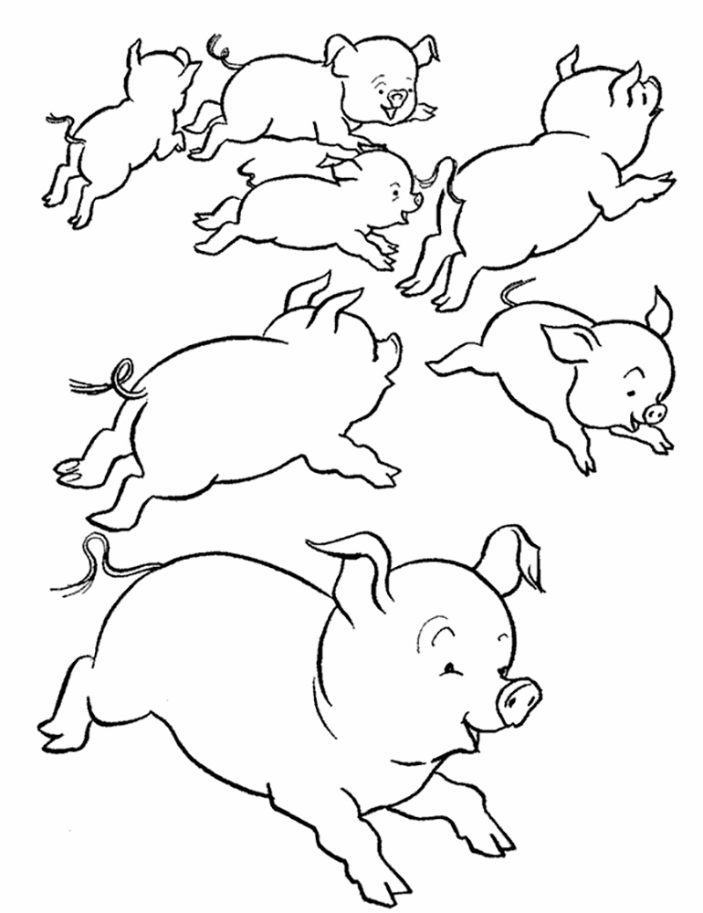 happy cartoon pig coloring pages printable jpg