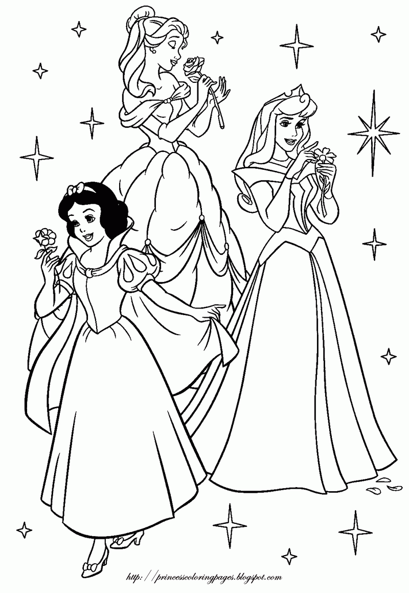 simple all princesses coloring pages printable jpg