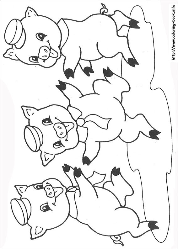 joyful cartoon pig coloring pages printable jpg