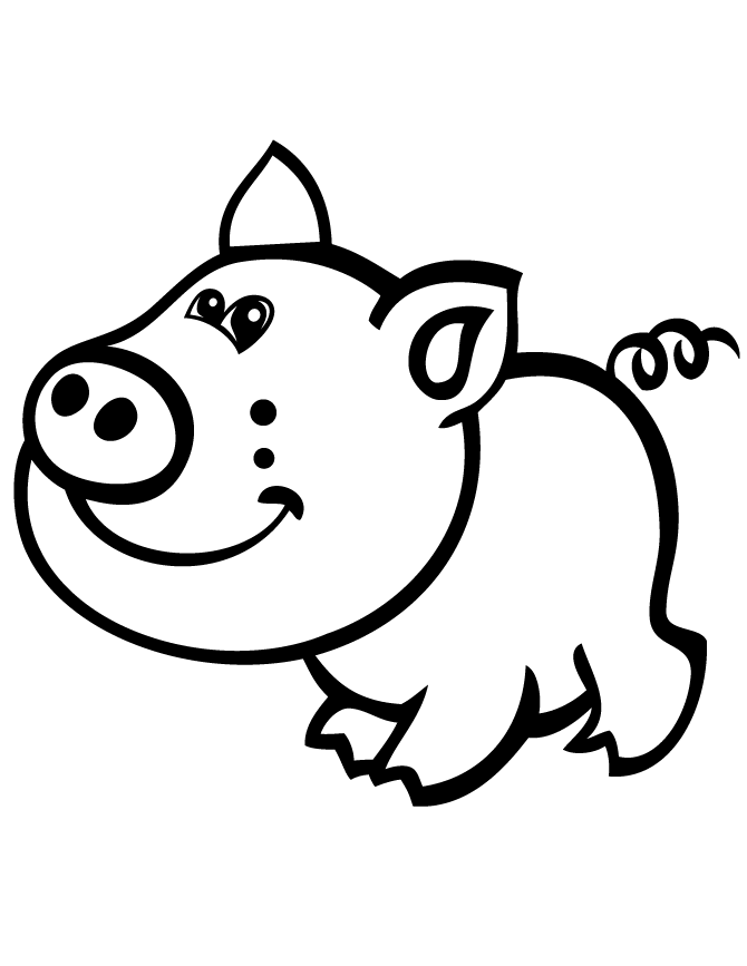 lovely simple pig coloring pages printable jpg