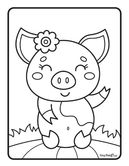 detailed cartoon pig coloring pages printable jpg