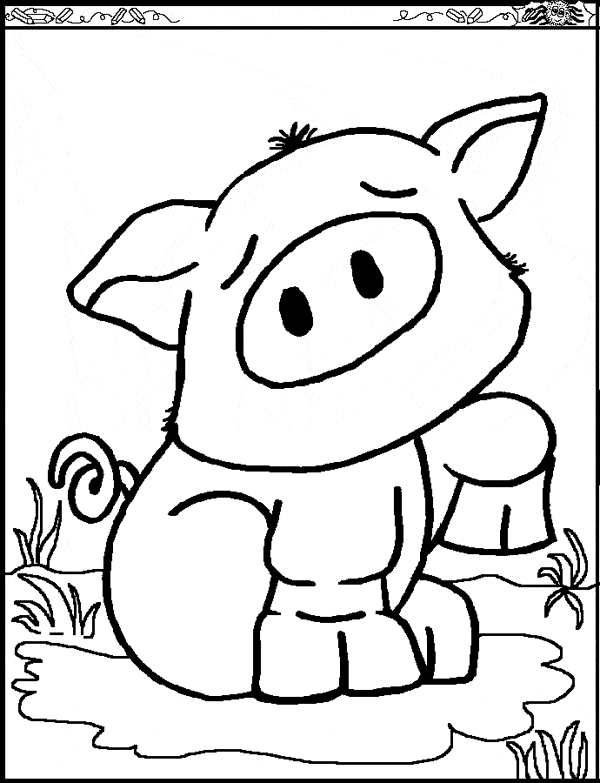 joyful pig coloring pictures printable jpg