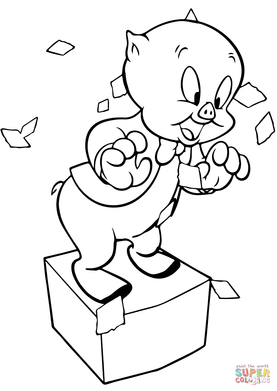 ultimate porky pig coloring pages printable jpg