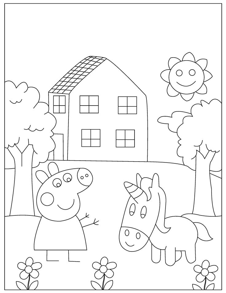 aesthetic cartoon pig coloring pages printable jpg