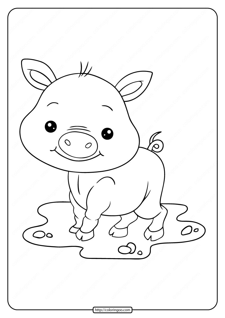 easy cartoon pig coloring pages printable jpg