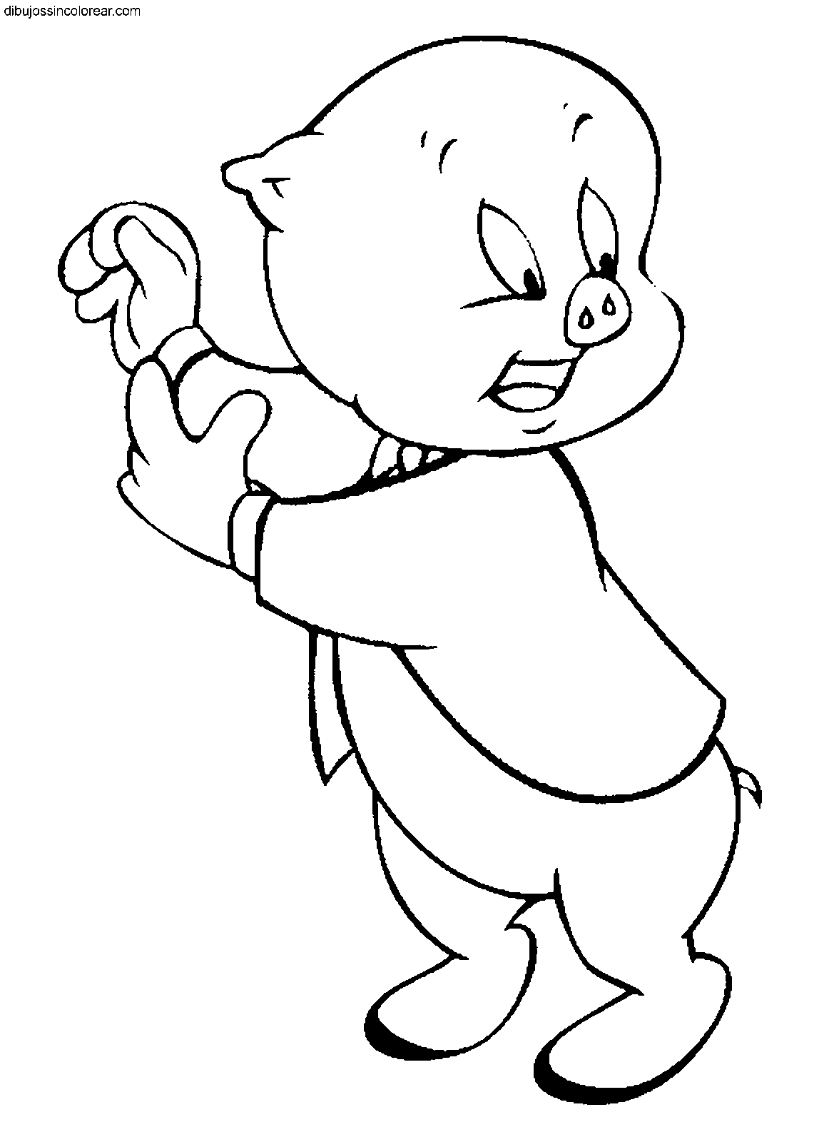 simple porky pig coloring pages printable jpg