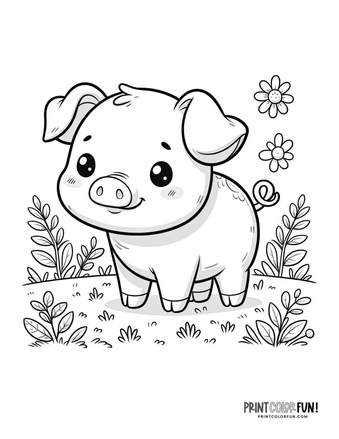 free cartoon pig coloring pages printable jpg