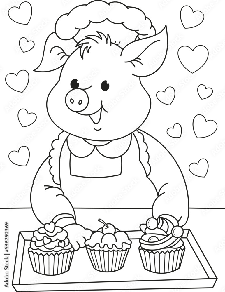 educational cartoon pig coloring pages printable jpg