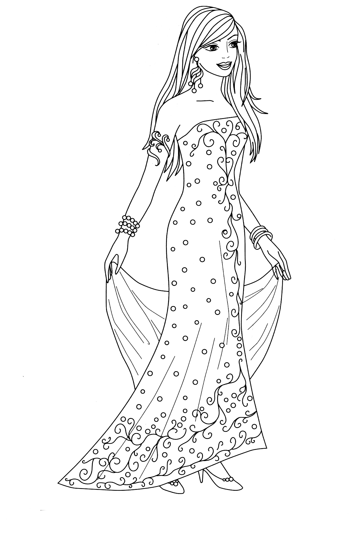 easy all princesses coloring pages printable jpg