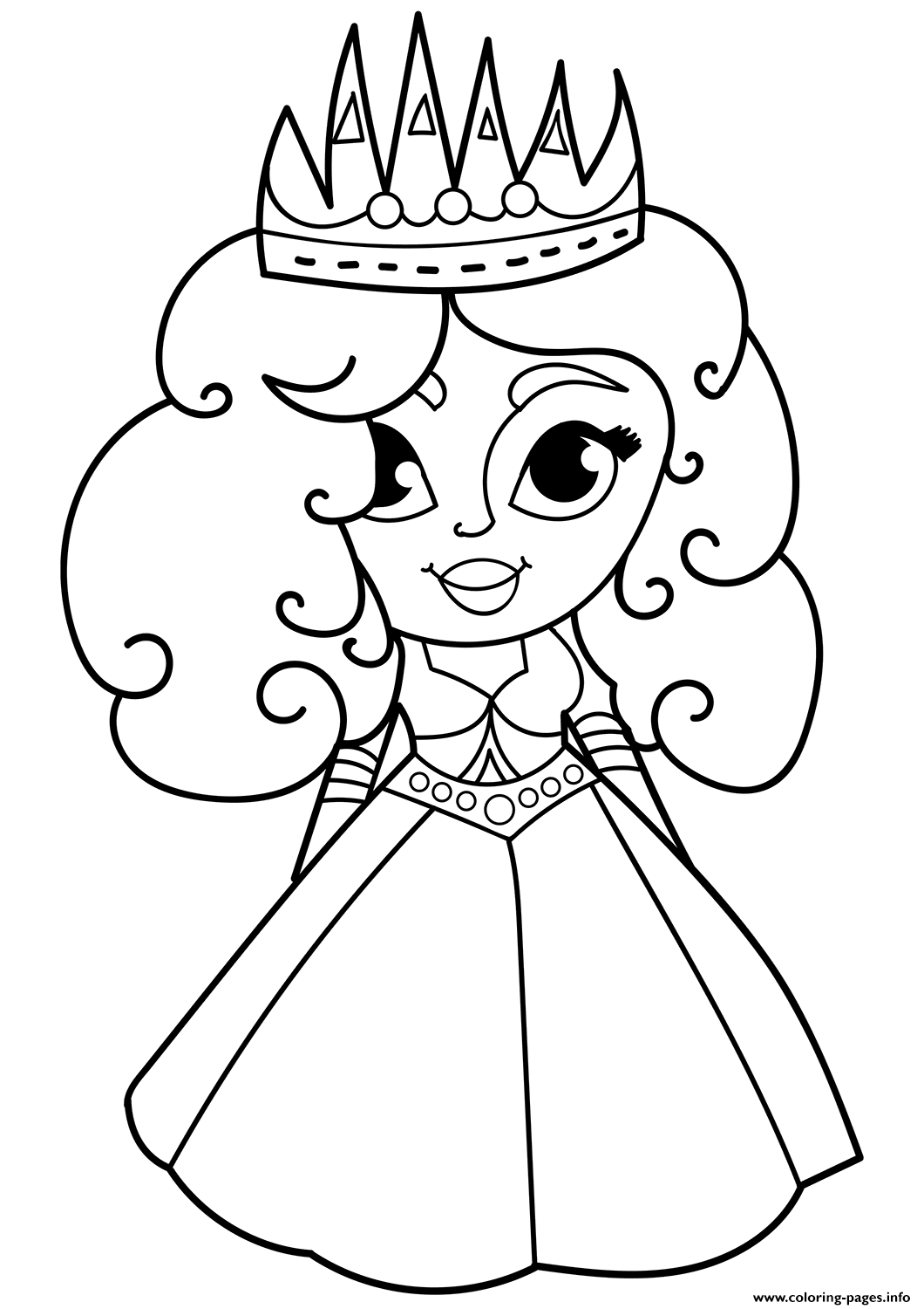 downloadable princess drawing for coloring printable jpg