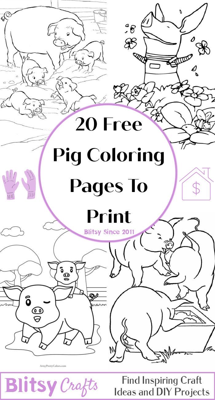 the best simple pig coloring pages printable jpg