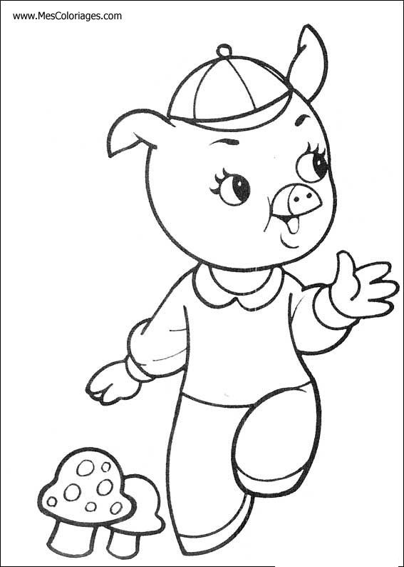 simple cartoon pig coloring pages printable jpg