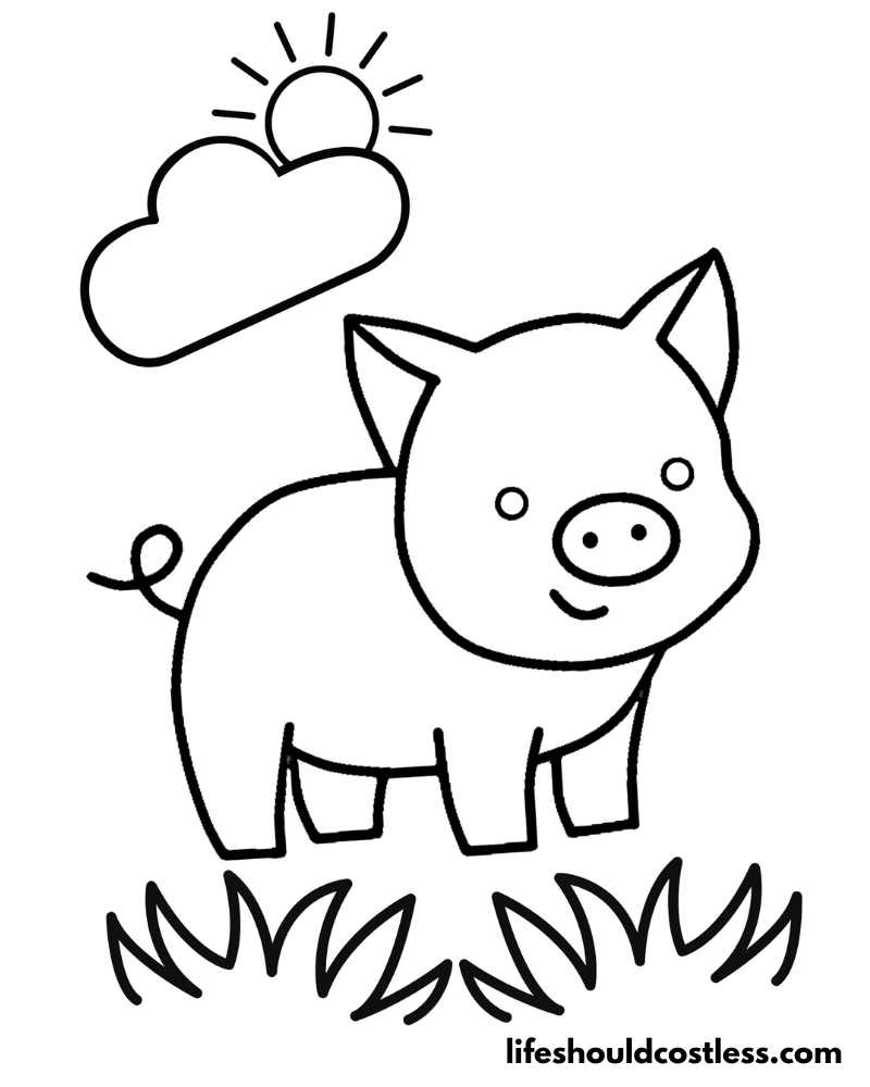 educational pig coloring pictures printable jpg