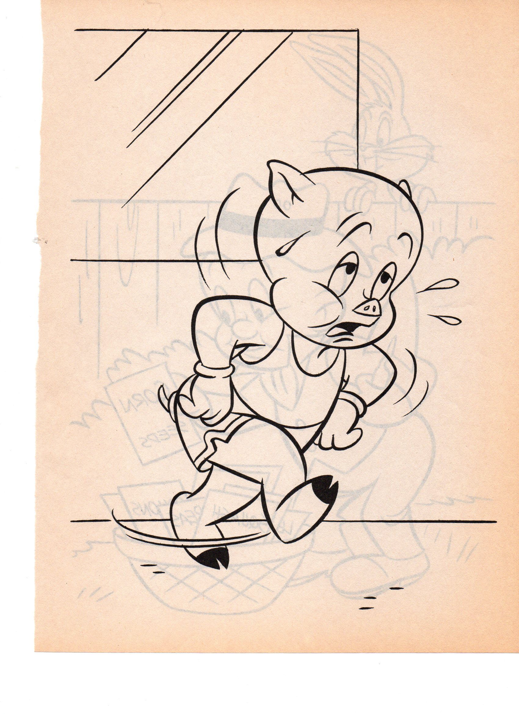 inspiring porky pig coloring pages printable jpg