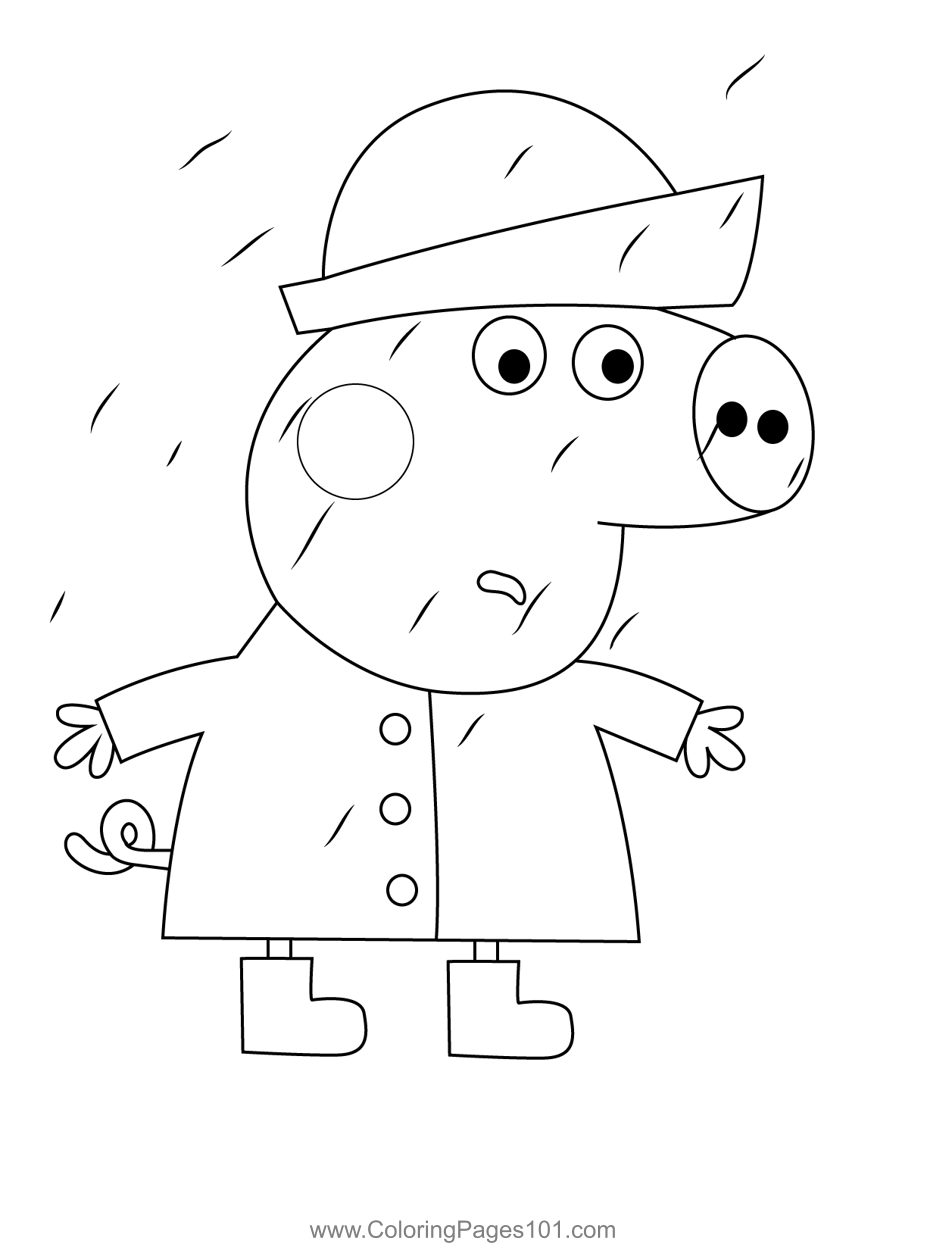 entertaining cartoon pig coloring pages printable jpg