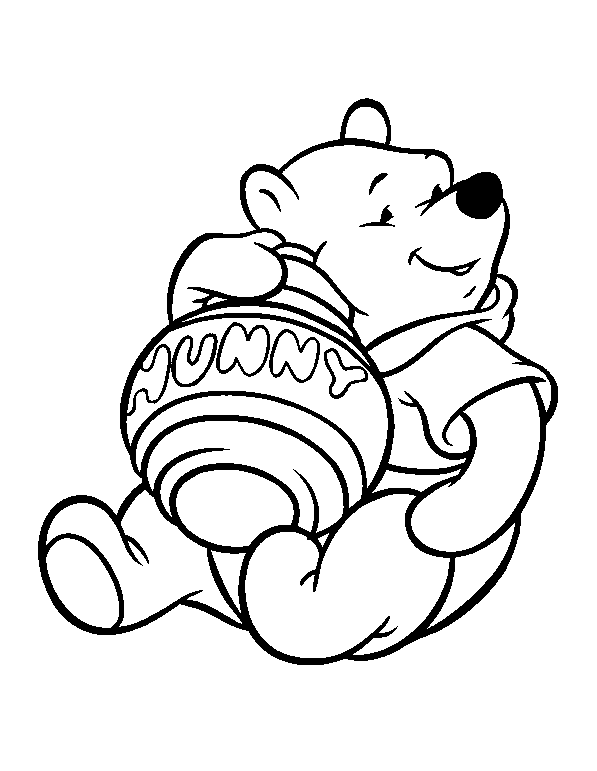 41+ Simple Baby Pooh Bear Coloring Pages Printable Sheets