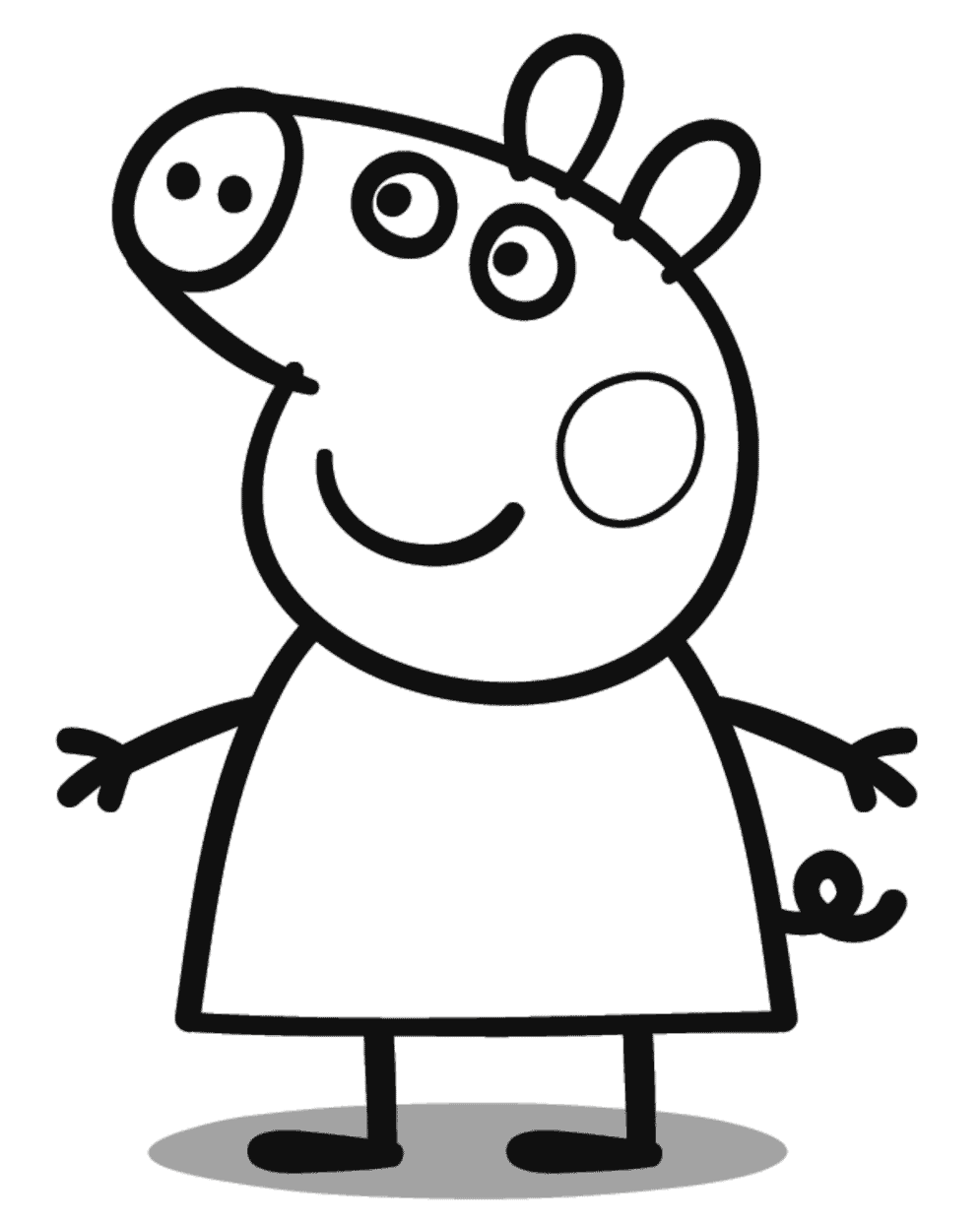 happy cartoon pig coloring pages printable jpg