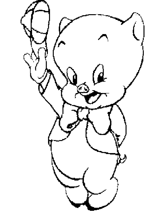 entertaining porky pig coloring pages printable jpg