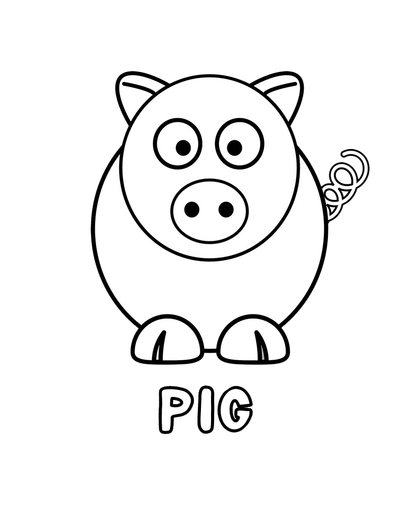 adorable pig coloring pictures printable jpg