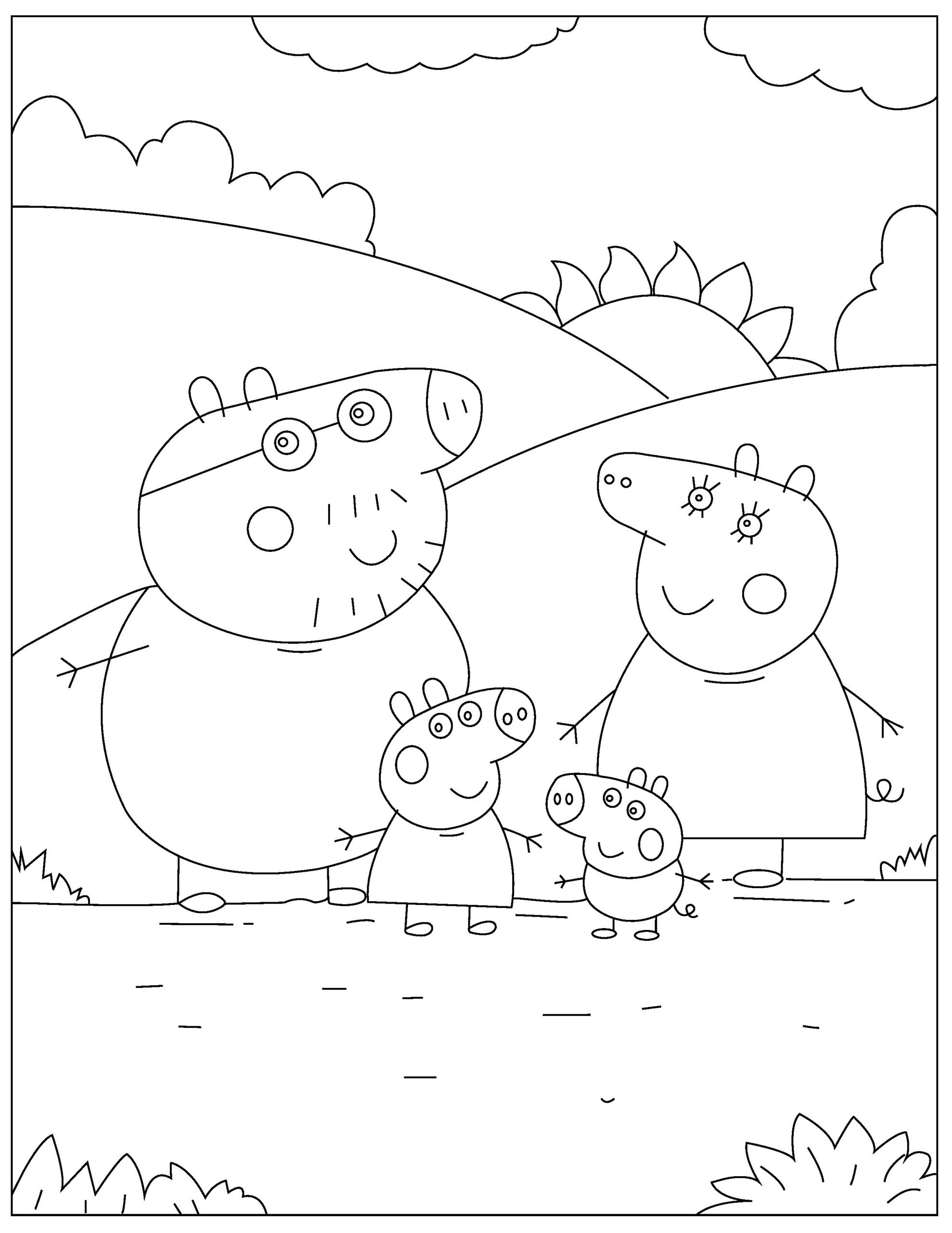 downloadable cartoon pig coloring pages printable jpg