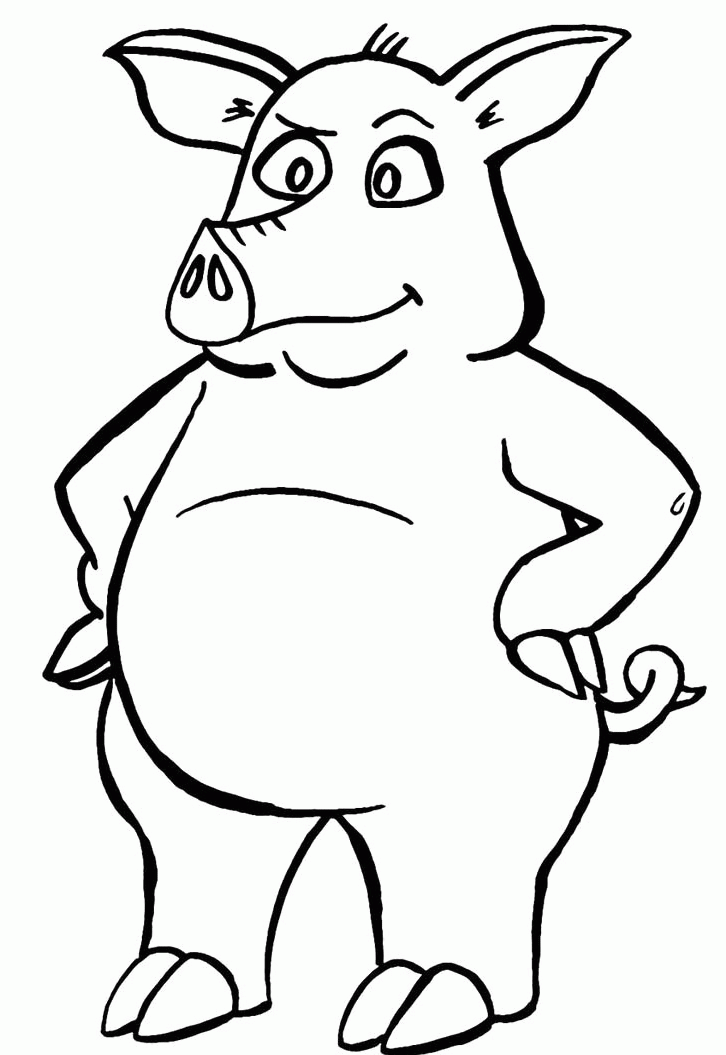 aesthetic cartoon pig coloring pages printable jpg