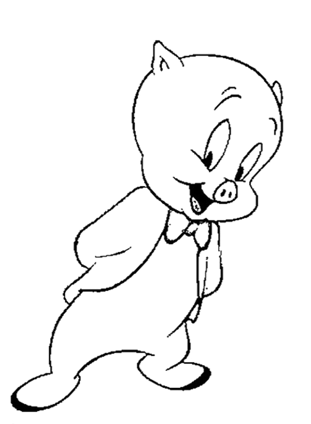 whimsical porky pig coloring pages printable jpg