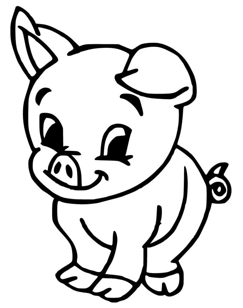 45+ Engaging Easy Pig Coloring Pages for Kids and Adult