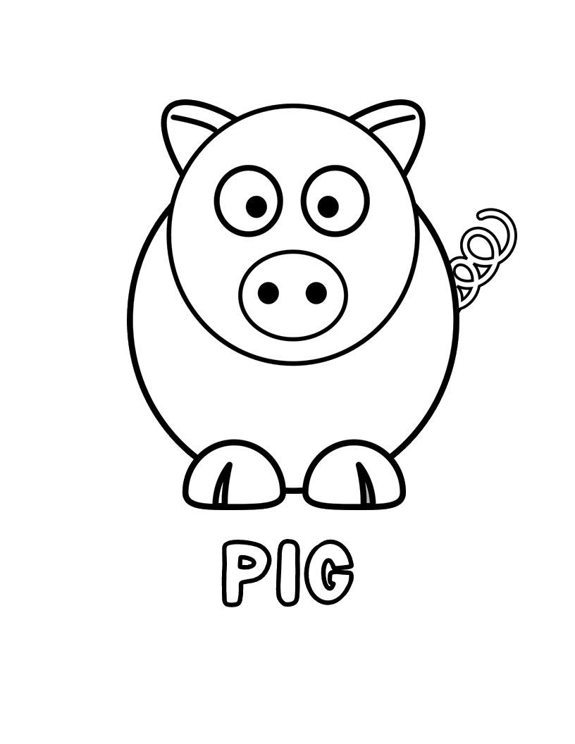 41+ Simple Christmas Pig Coloring Pages PDF Printable