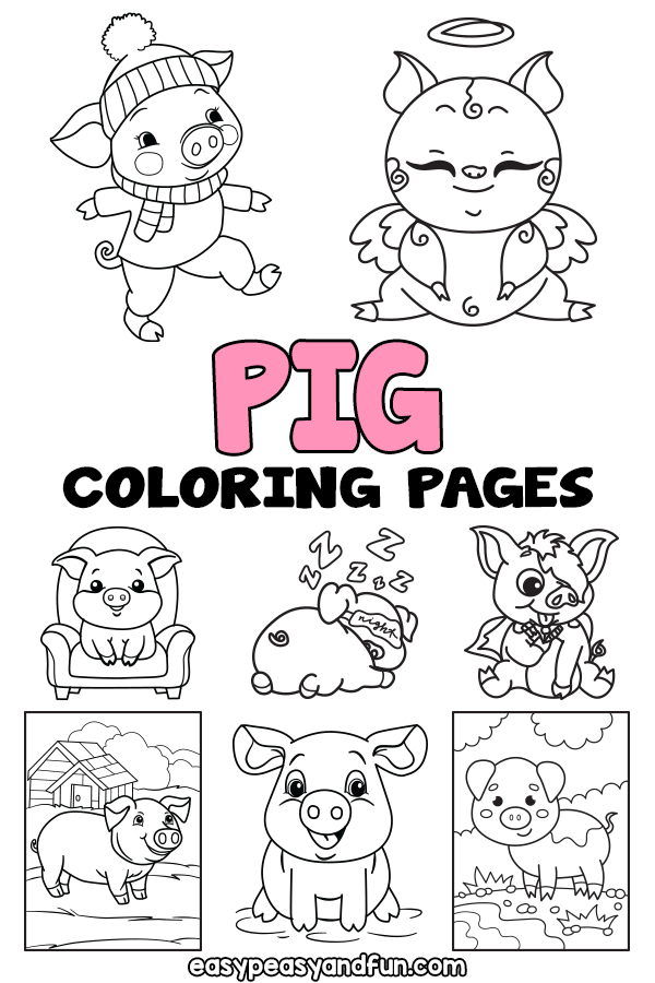 42+ Happy Christmas Pig Coloring Pages Art