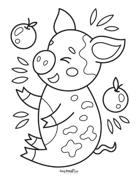 50+ Easy Easy Pig Coloring Pages Printable Sheets