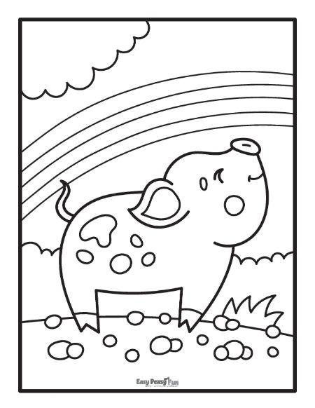 43+ Aesthetic Easy Pig Coloring Pages Download FREE