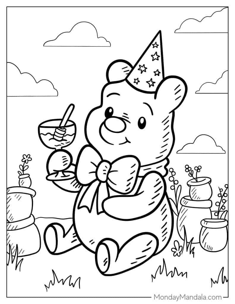 39+ Top Baby Pooh Bear Coloring Pages with Simple Outline