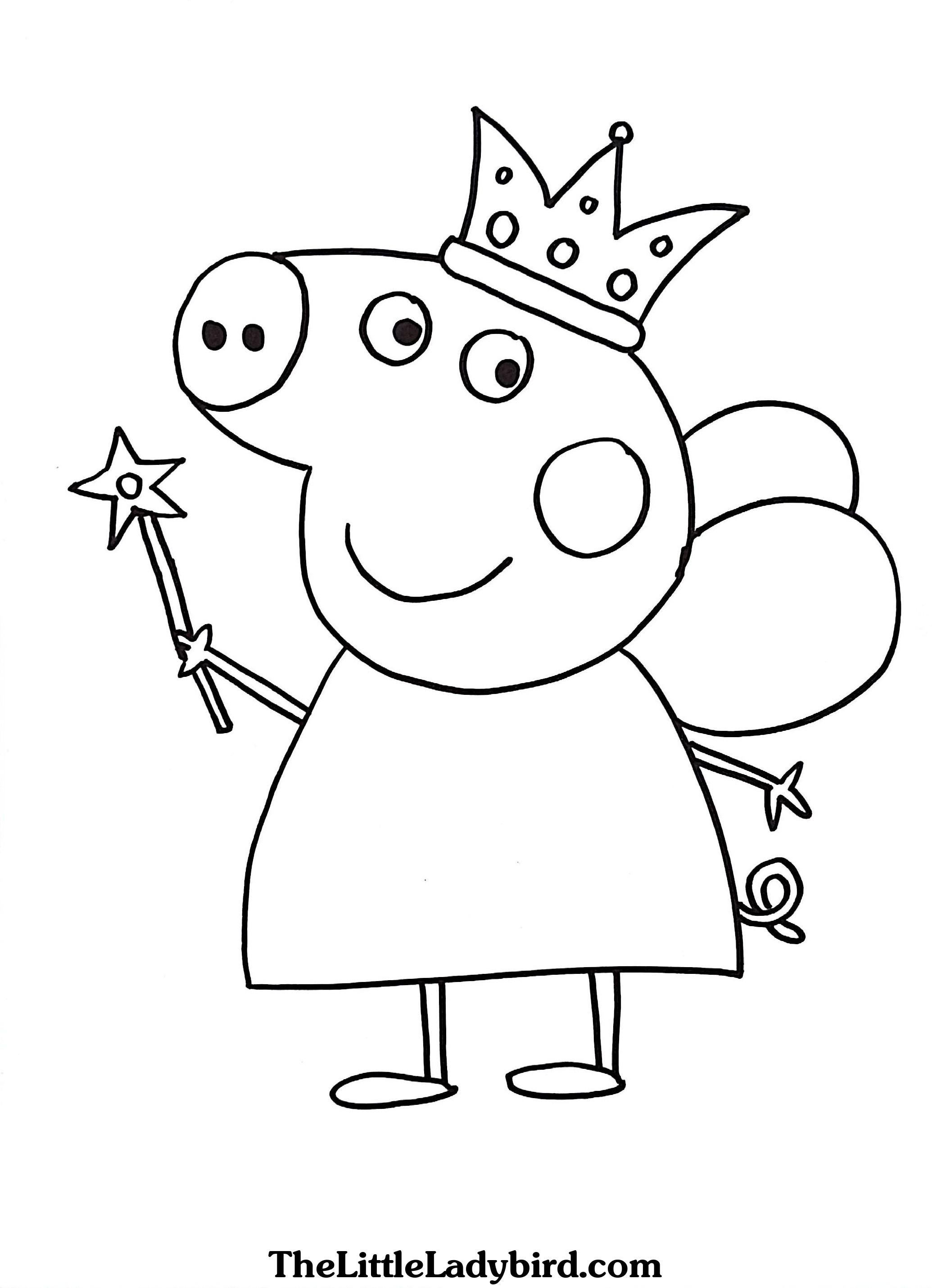 33+ Entertaining Easy Pig Coloring Pages Cute