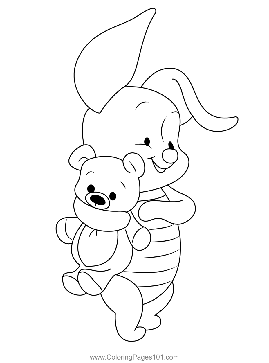 baby pig with teddy png jpg