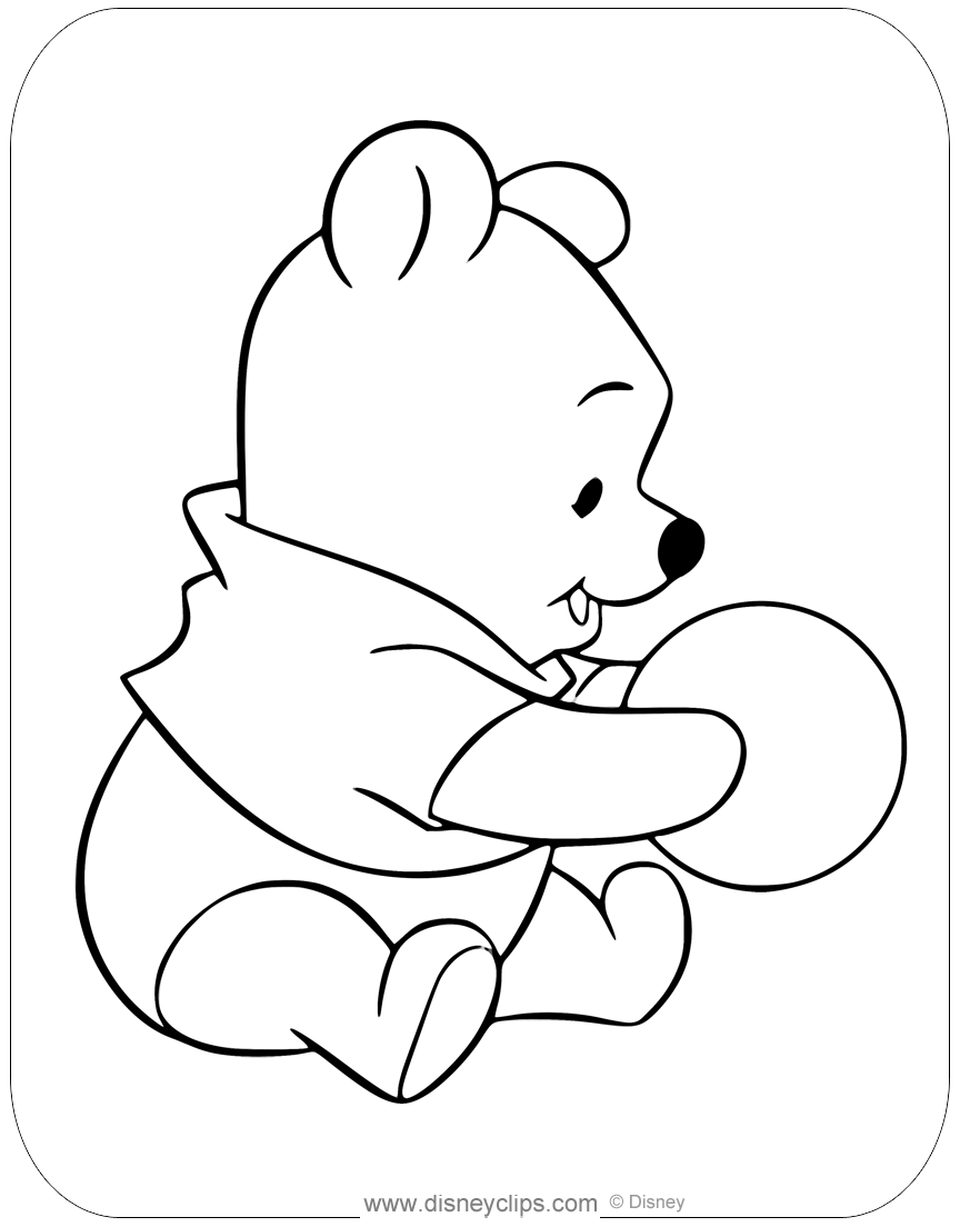 46+ Creative Baby Pooh Bear Coloring Pages Cute