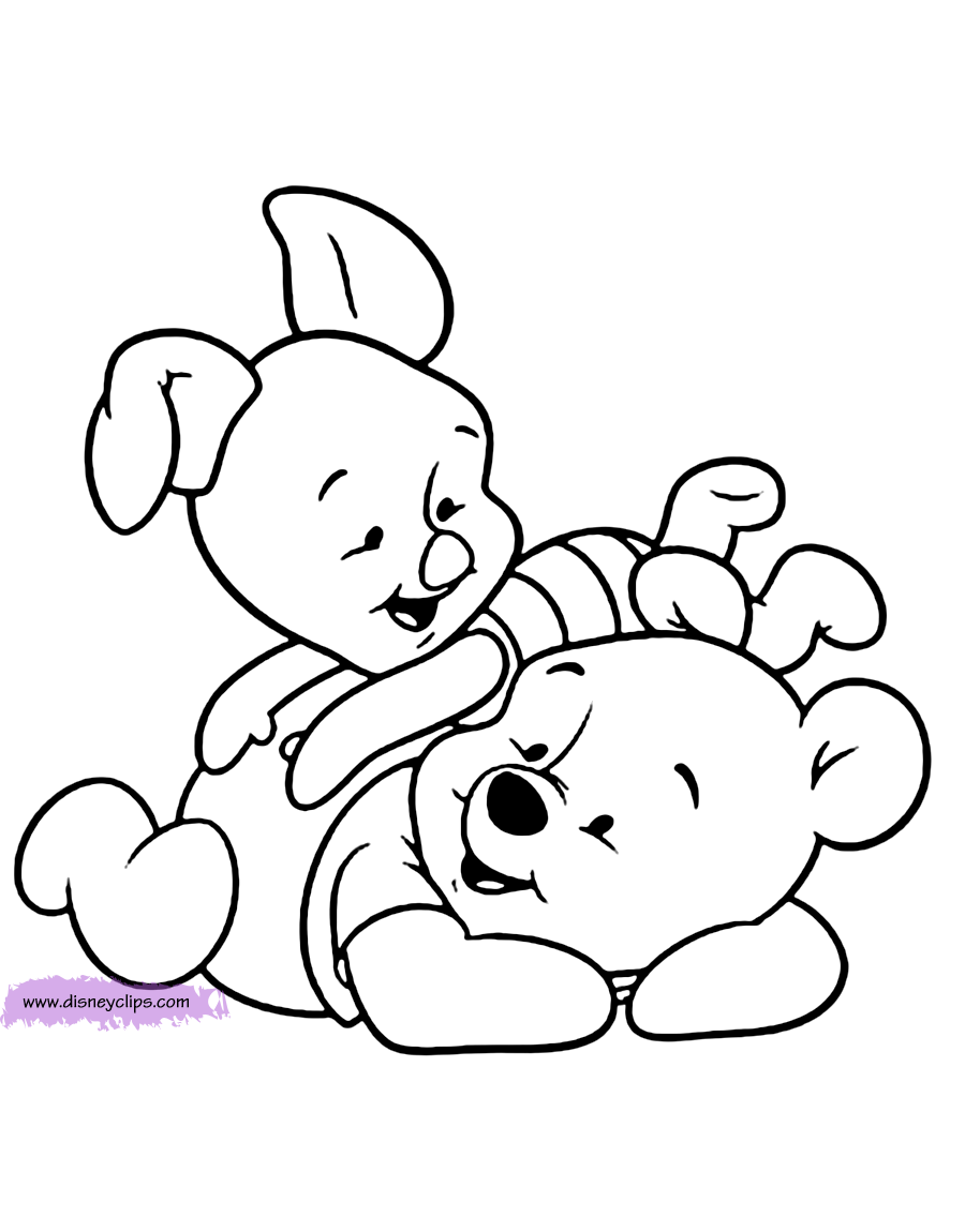 46+ Educational Baby Pooh Bear Coloring Pages PDF Printable