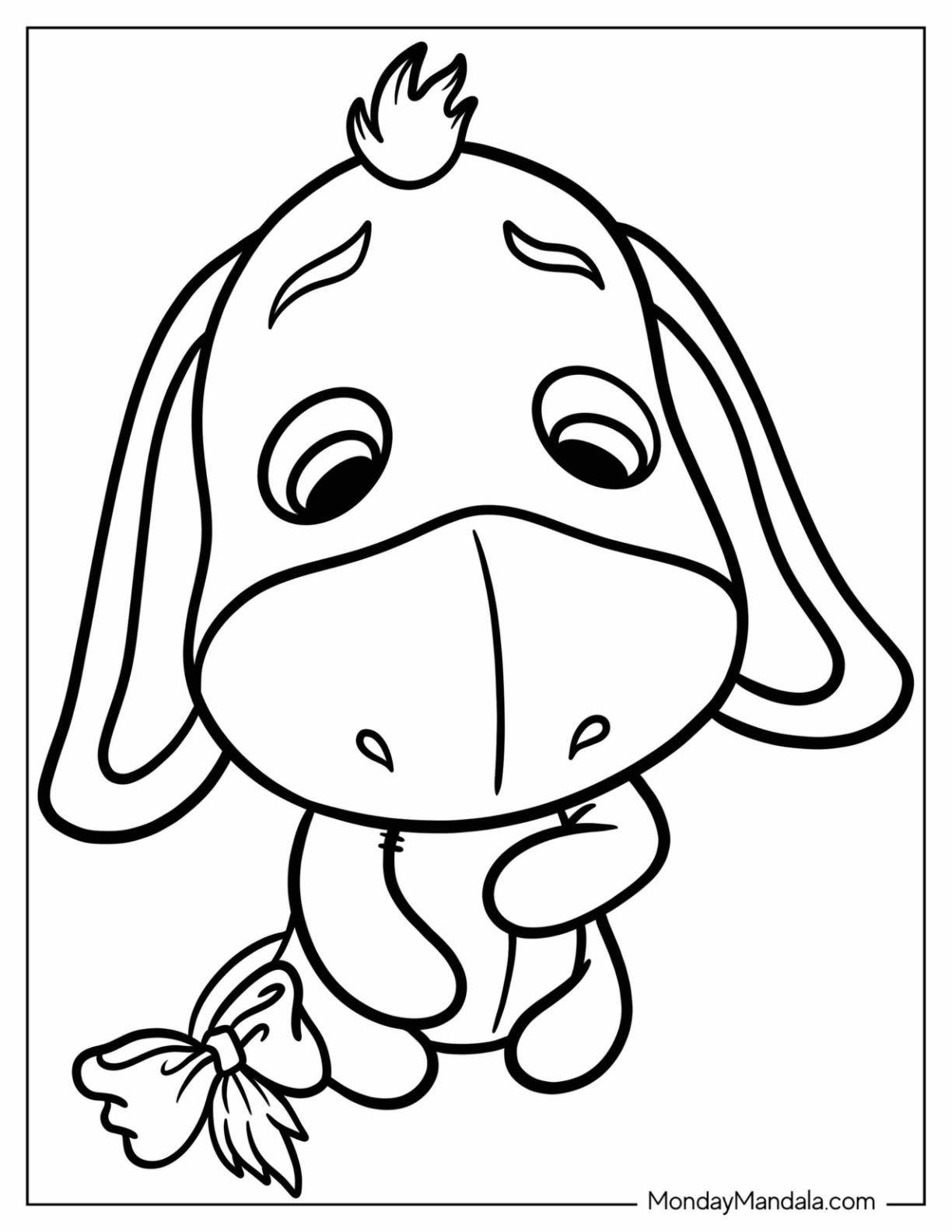 chibi eeyore outline coloring sheet for preschoolers jpg jpg