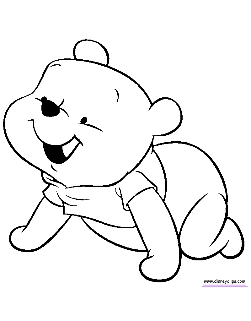 39+ Lovely Baby Pooh Bear Coloring Pages and Drawing